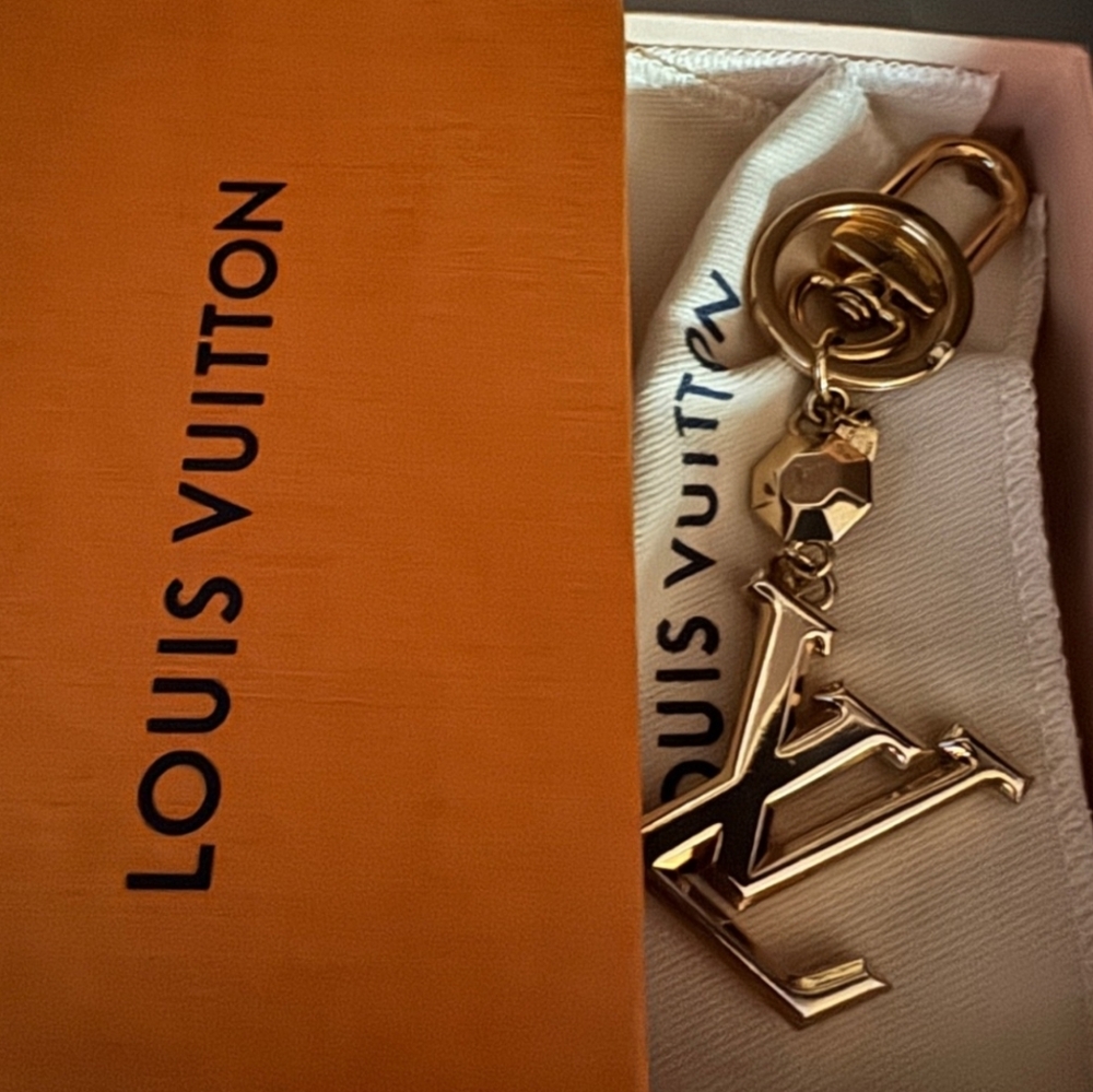 Authentic Louis Vuitton M65216 LV Facettes Bag Charm & Key Holder Chain FULLSET - Picture 9 of 16